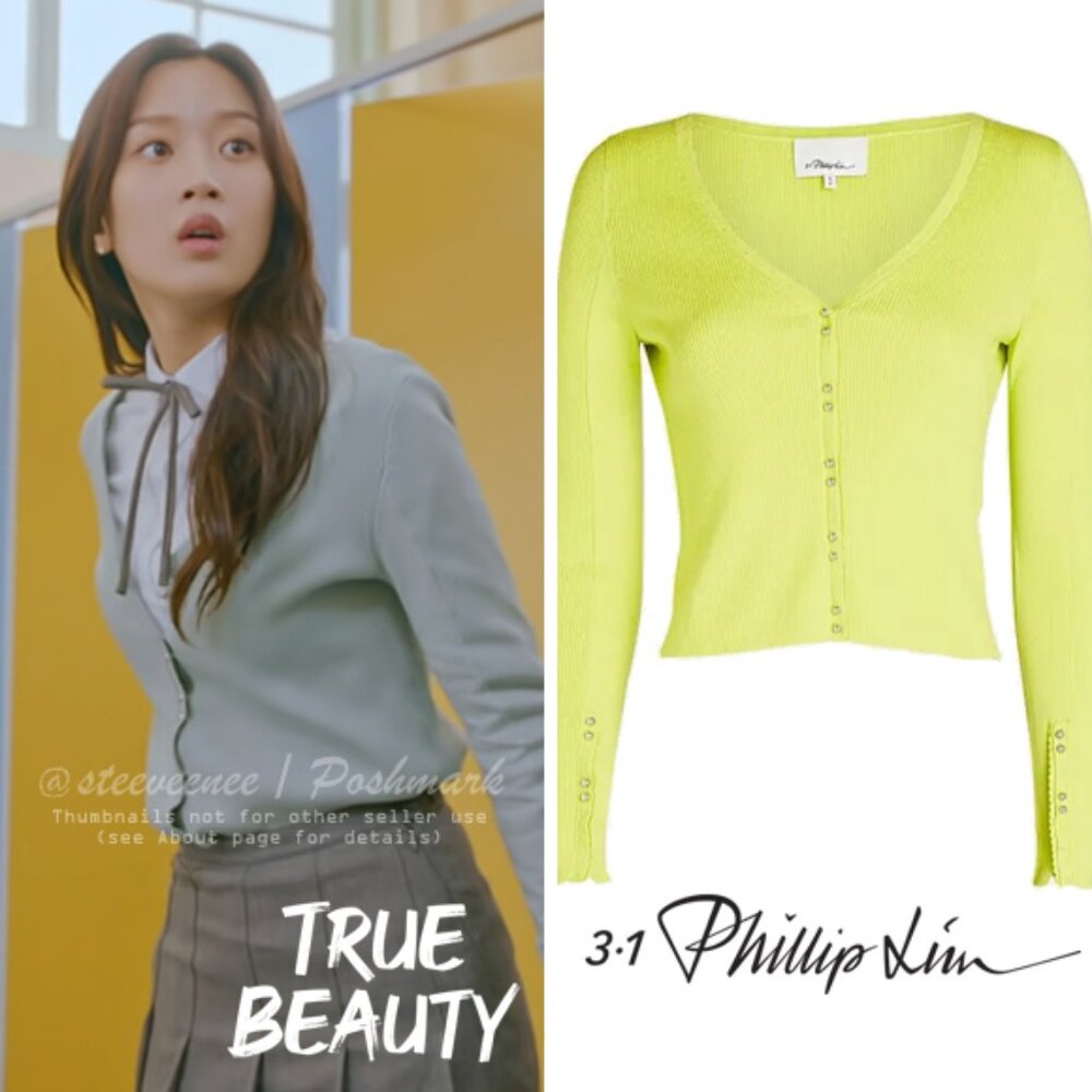 3.1 Phillip Lim Picot Stitch Cotton Wool Cardigan ALT ASO True Beauty